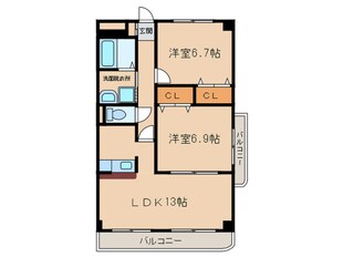 朝日丸太マンションの物件間取画像